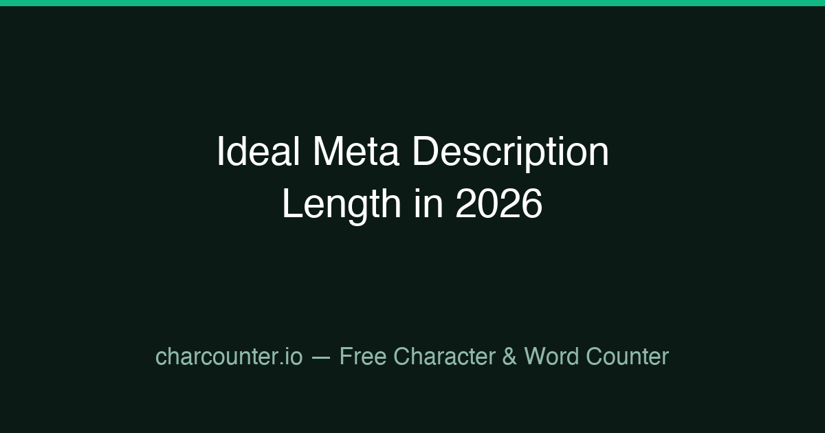 Ideal Meta Description Length in 2026